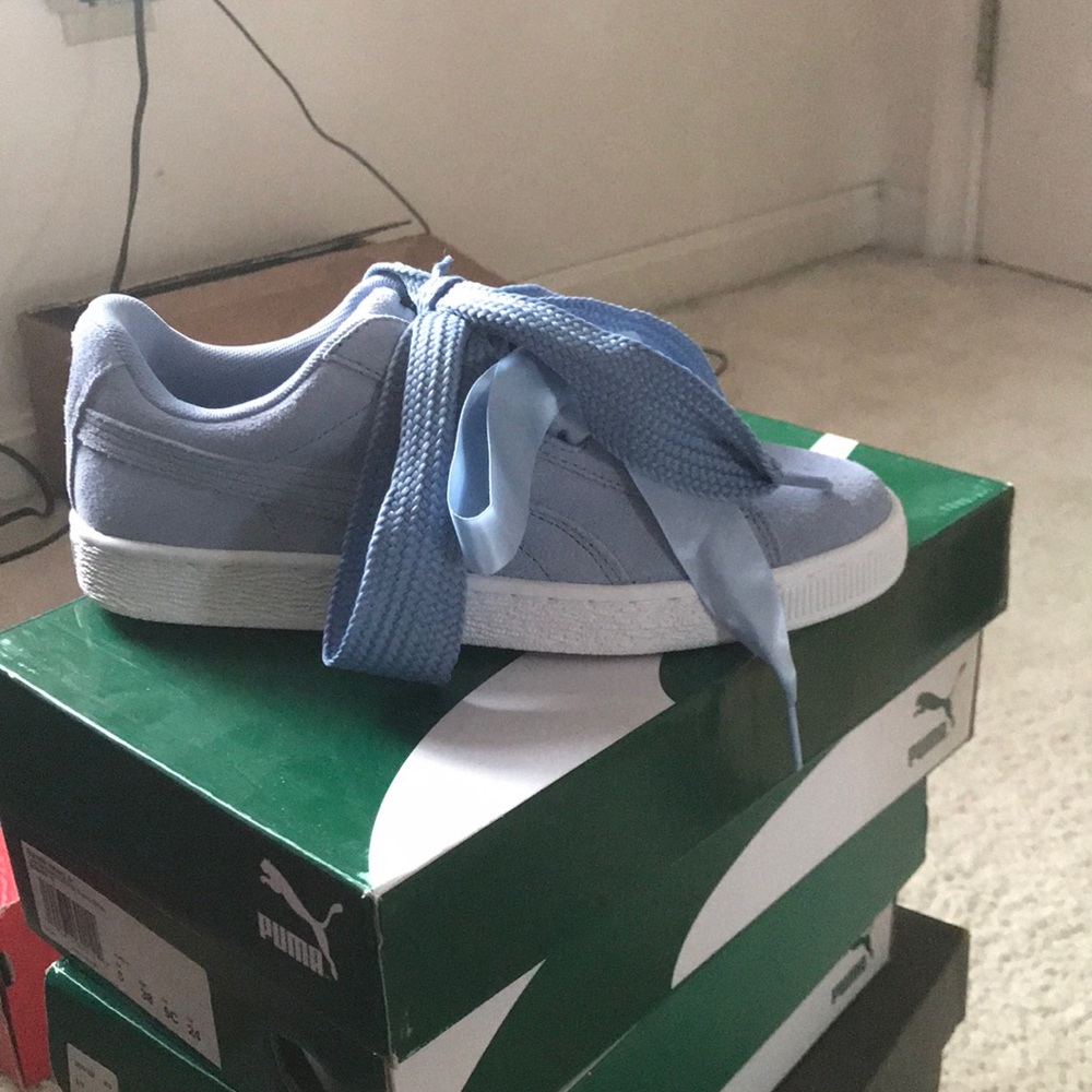 Suede heart jr shoes